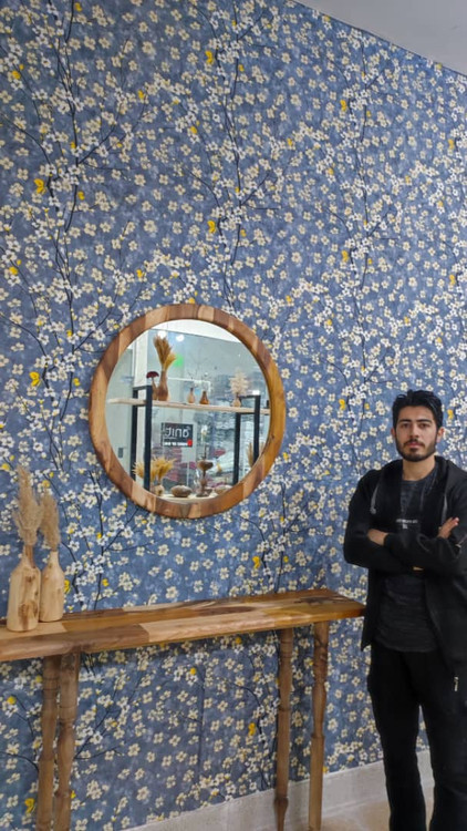 آینه کنسول چوب طبیعی