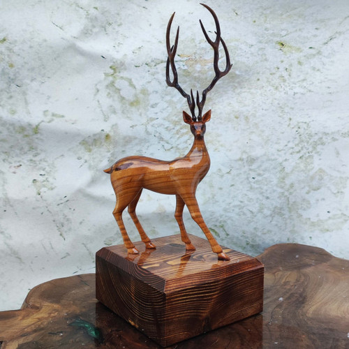 غزال چوبی دکوری