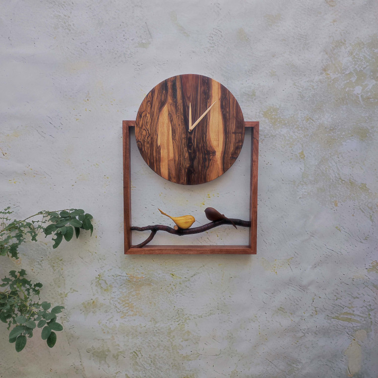 ساعت دیواری چوبی دست ساز